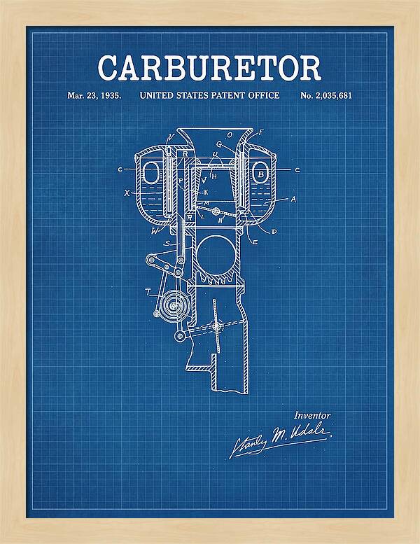 Carburetor Blueprint Patent Us2035681a