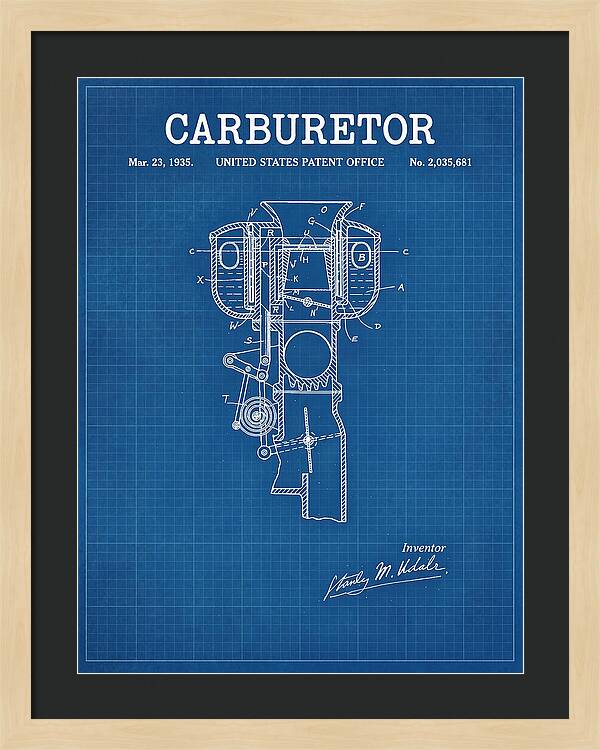 Carburetor Blueprint Patent Us2035681a