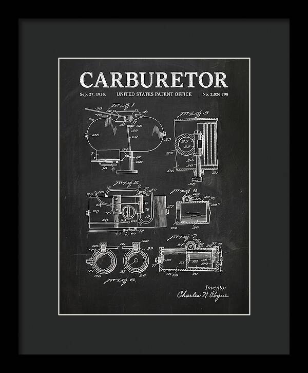 Carburetor Chalkboard Patent Us2026798a