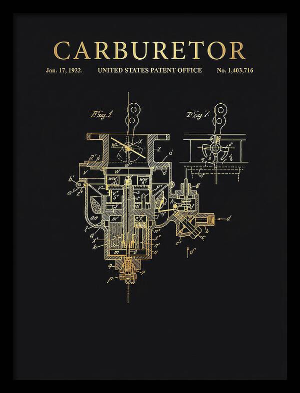 Carburetor Gold Patent Us1403716a