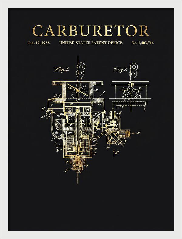 Carburetor Gold Patent Us1403716a