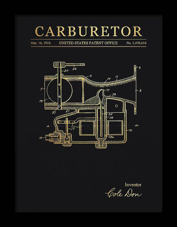 Carburetor Gold Patent Us1470616a