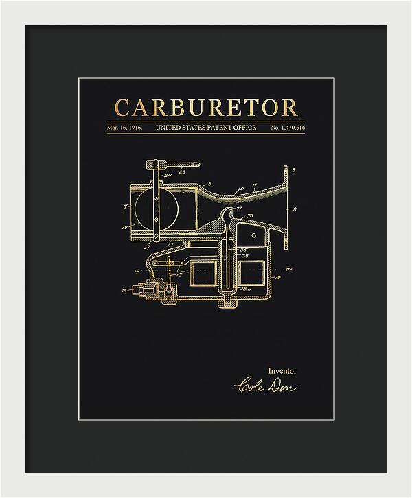 Carburetor Gold Patent Us1470616a