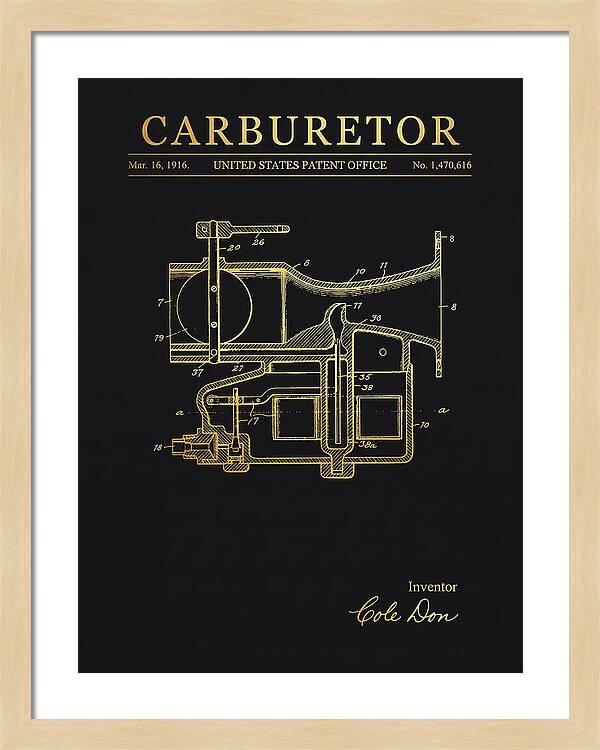 Carburetor Gold Patent Us1470616a
