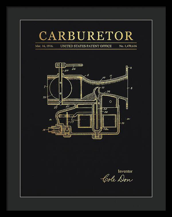 Carburetor Gold Patent Us1470616a