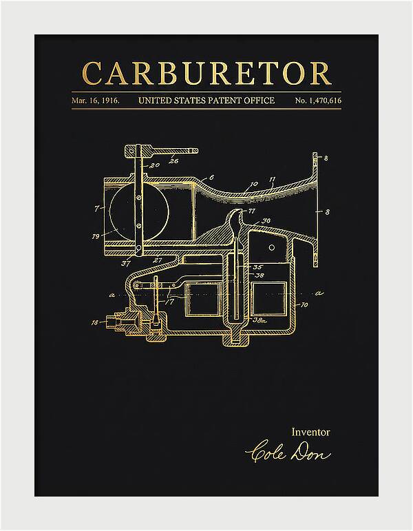 Carburetor Gold Patent Us1470616a