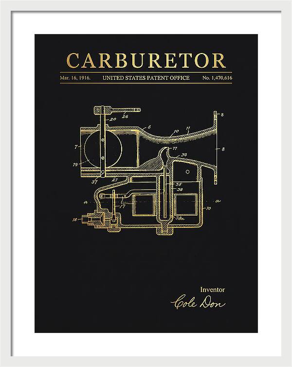 Carburetor Gold Patent Us1470616a