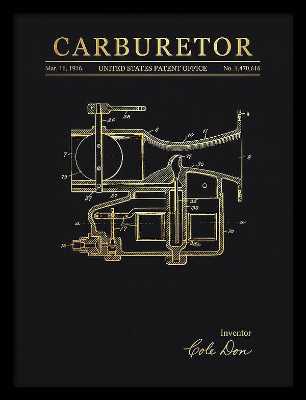 Carburetor Gold Patent Us1470616a