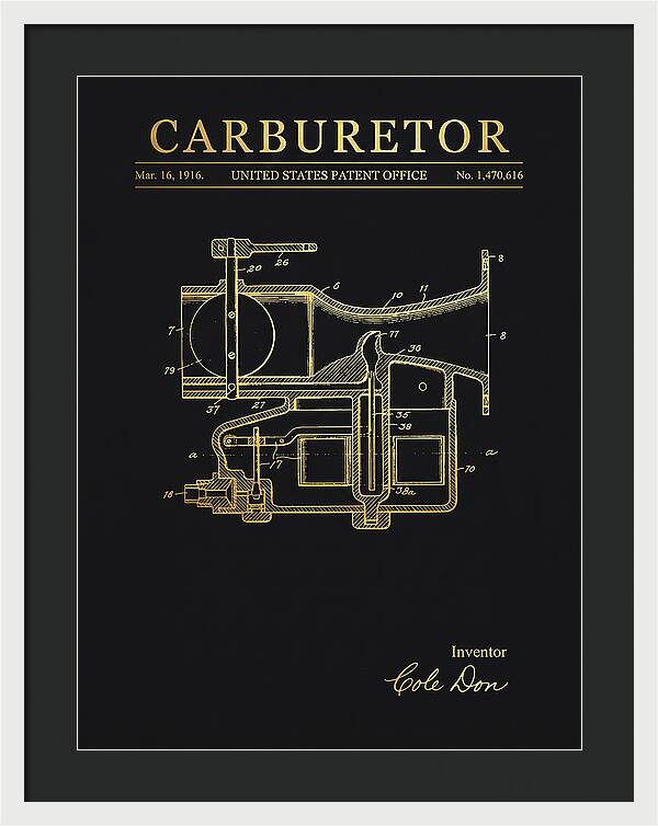Carburetor Gold Patent Us1470616a