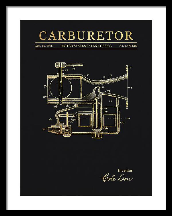 Carburetor Gold Patent Us1470616a
