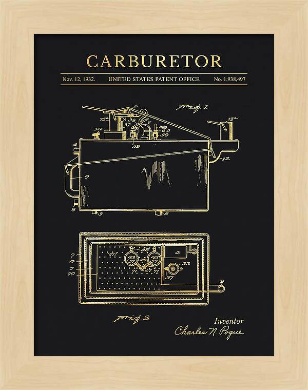 Carburetor Gold Patent Us1938497a