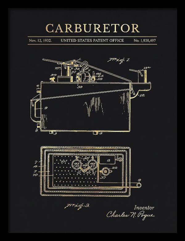 Carburetor Gold Patent Us1938497a