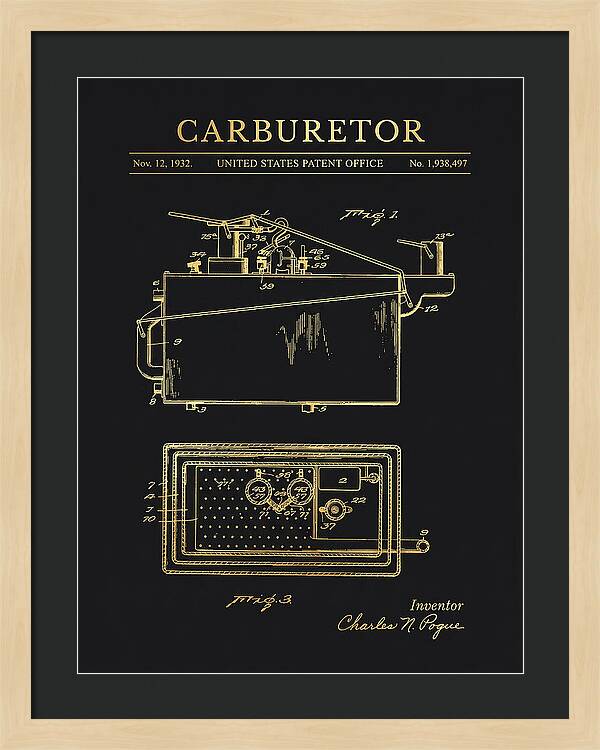 Carburetor Gold Patent Us1938497a