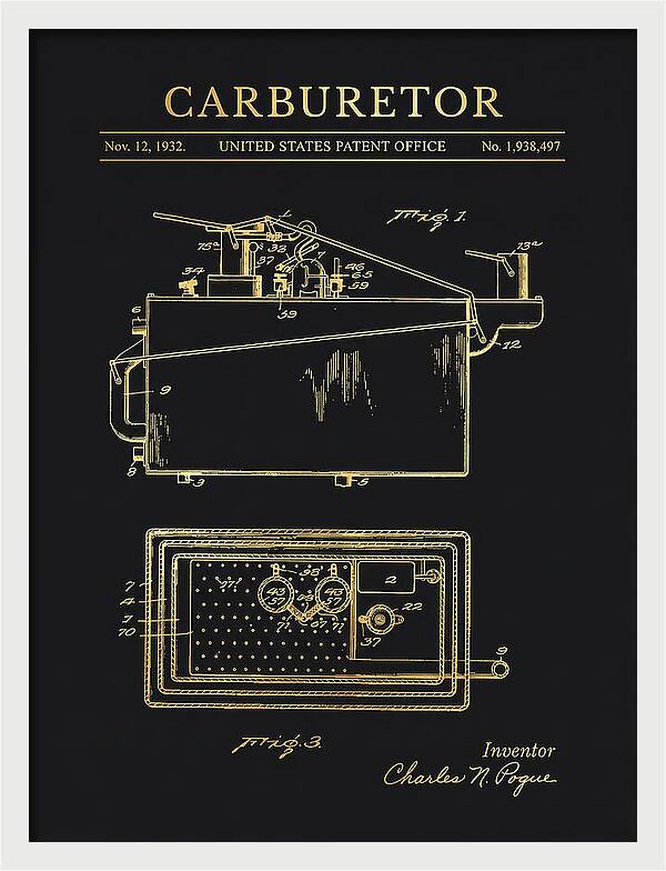 Carburetor Gold Patent Us1938497a