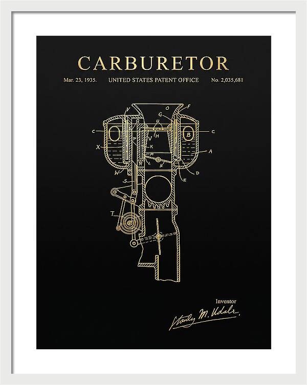 Carburetor Gold Patent Us2035681a
