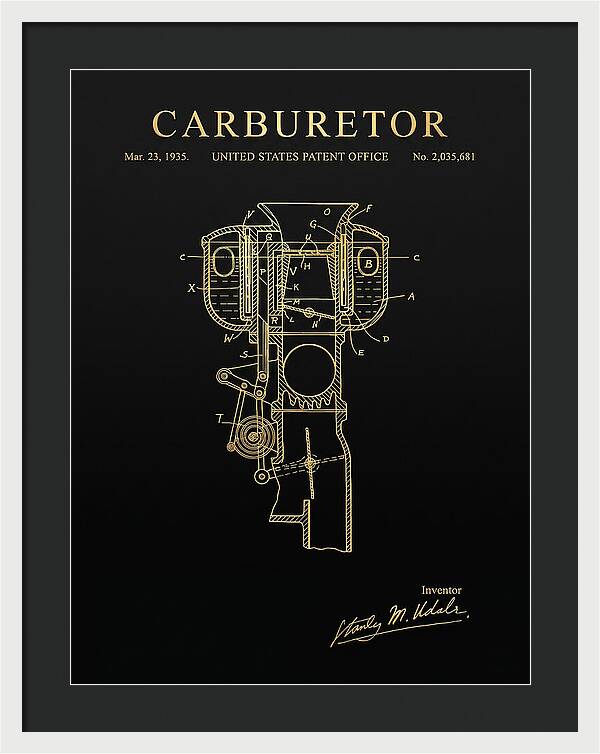 Carburetor Gold Patent Us2035681a