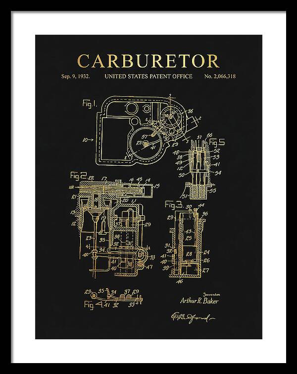 Carburetor Gold Patent Us2066318a