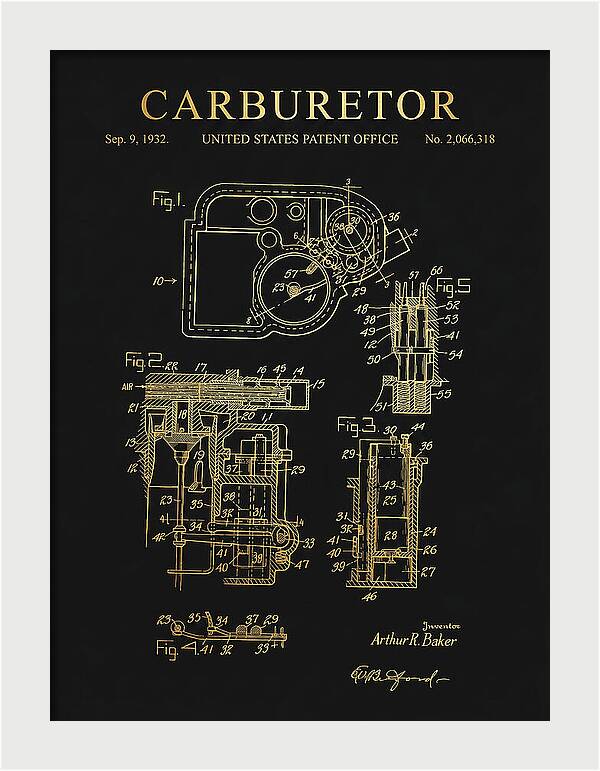 Carburetor Gold Patent Us2066318a