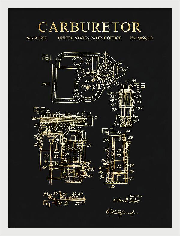 Carburetor Gold Patent Us2066318a