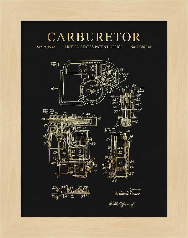 Carburetor Gold Patent Us2066318a