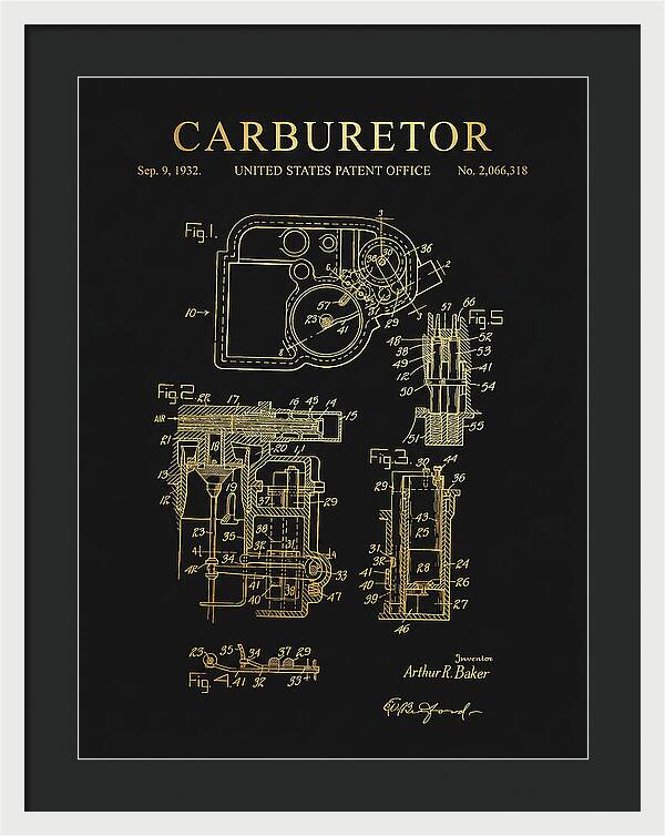 Carburetor Gold Patent Us2066318a