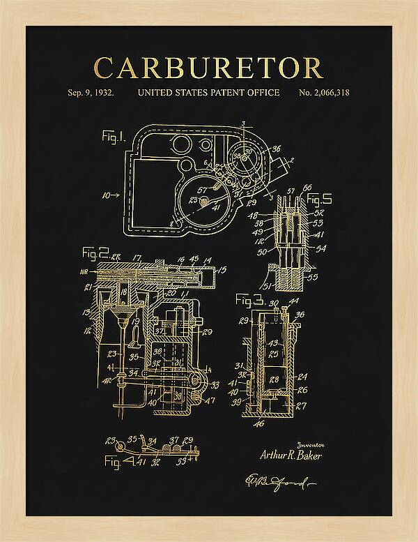Carburetor Gold Patent Us2066318a