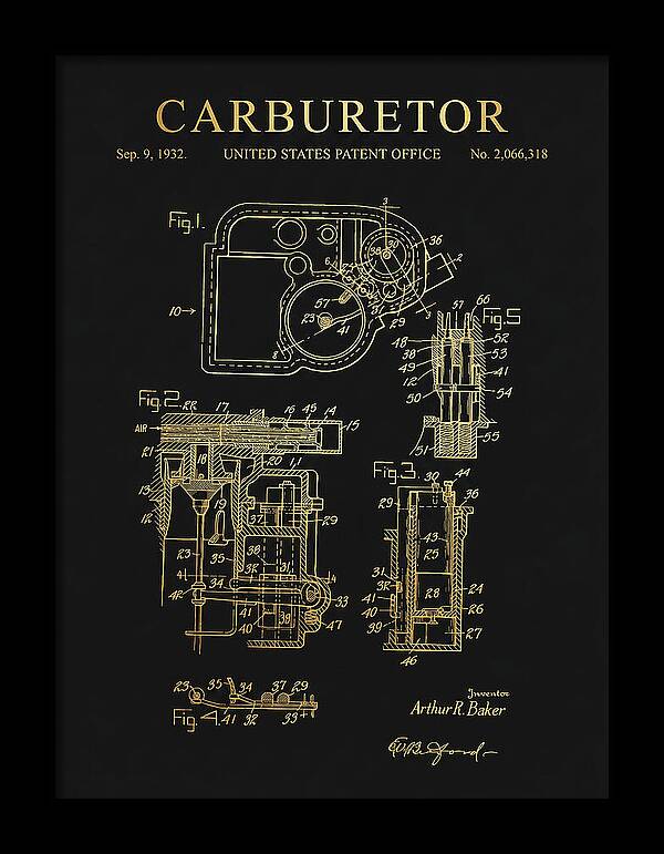 Carburetor Gold Patent Us2066318a