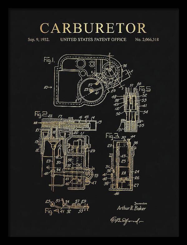 Carburetor Gold Patent Us2066318a