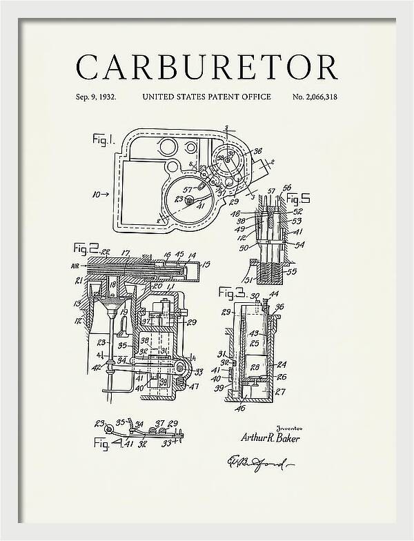 Carburetor Minimalist Patent Us2066318a