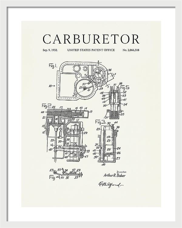 Carburetor Minimalist Patent Us2066318a
