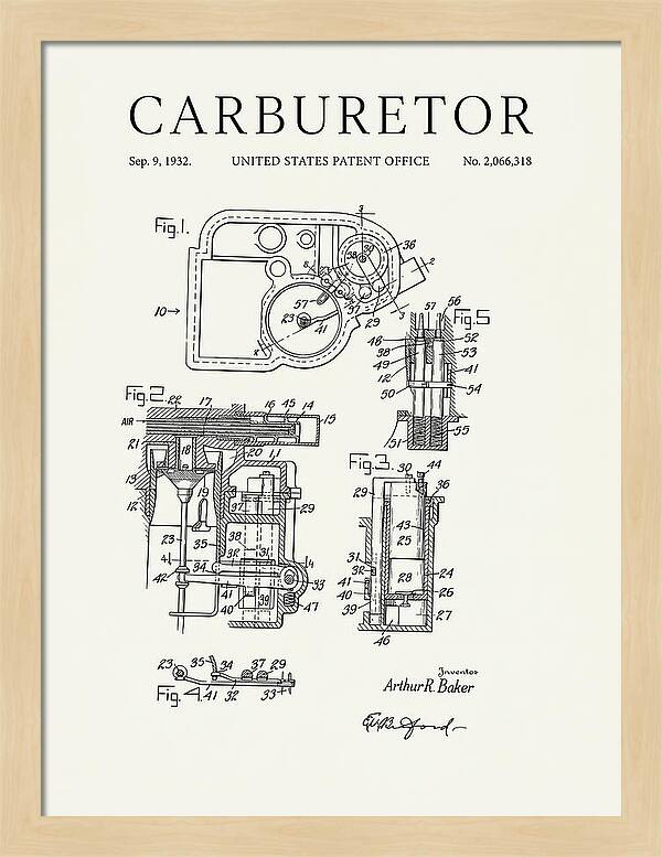 Carburetor Minimalist Patent Us2066318a