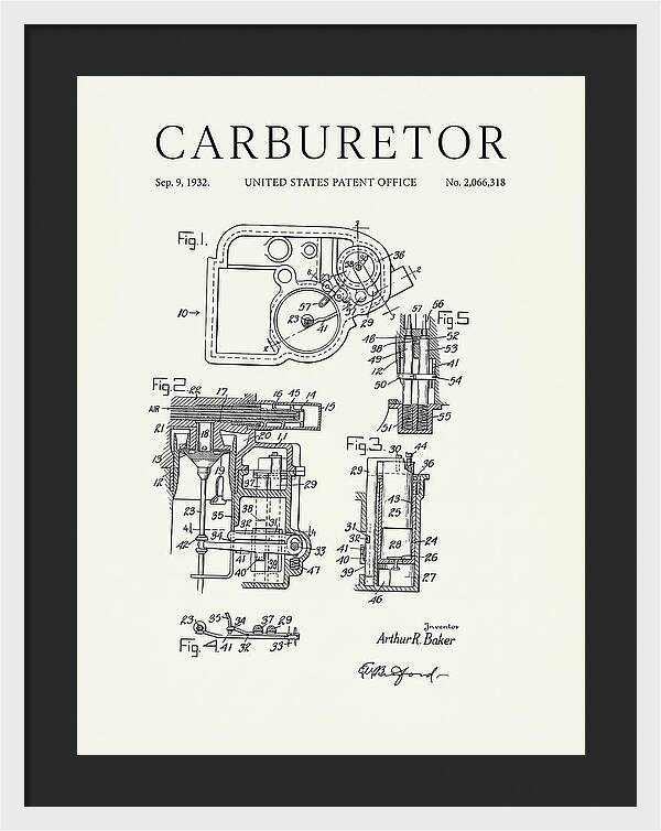 Carburetor Minimalist Patent Us2066318a