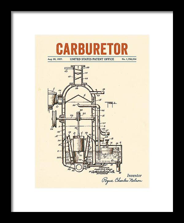 Carburetor Retro Patent Us1750354a