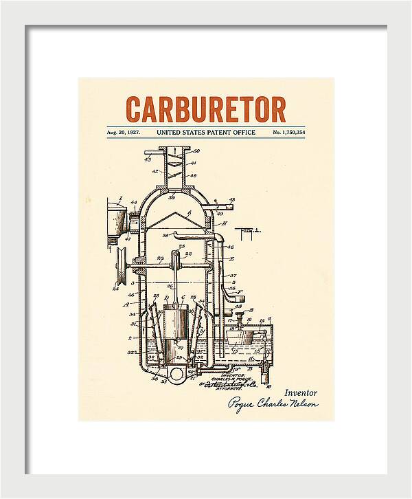 Carburetor Retro Patent Us1750354a