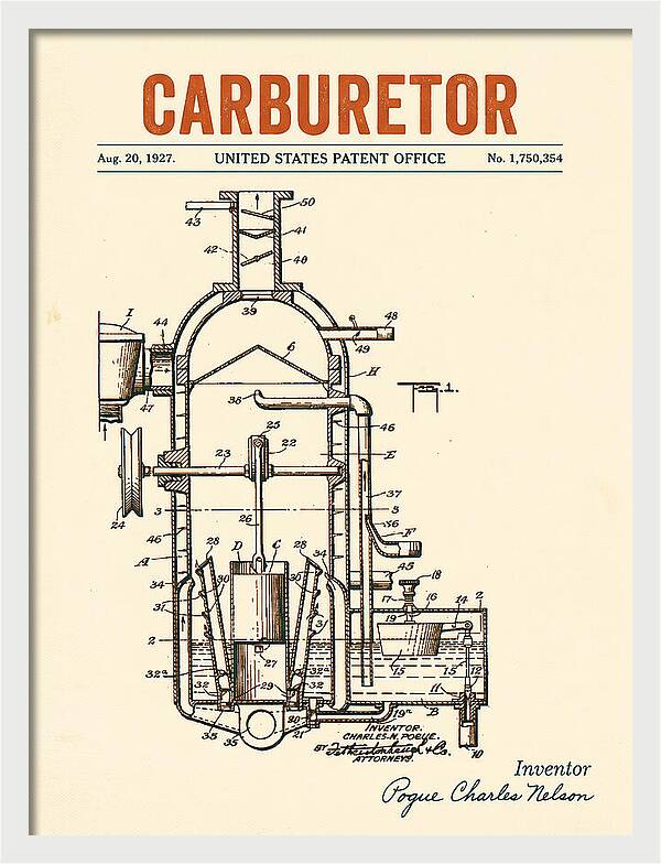Carburetor Retro Patent Us1750354a
