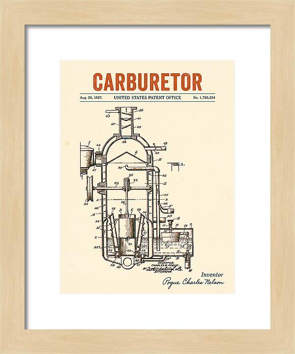 Carburetor Retro Patent Us1750354a