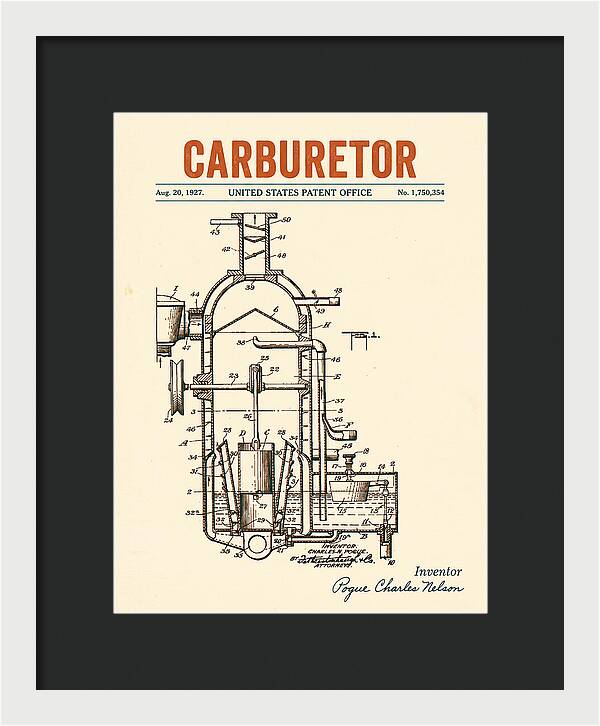 Carburetor Retro Patent Us1750354a