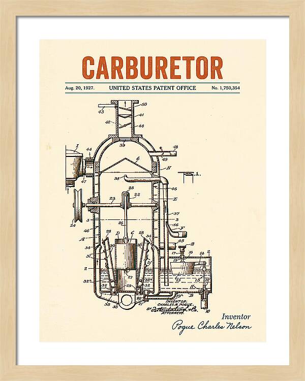 Carburetor Retro Patent Us1750354a