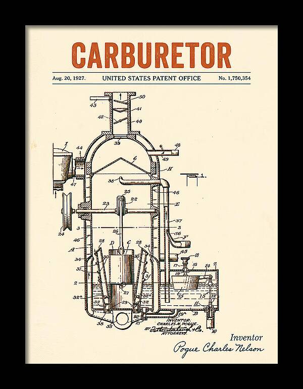 Carburetor Retro Patent Us1750354a