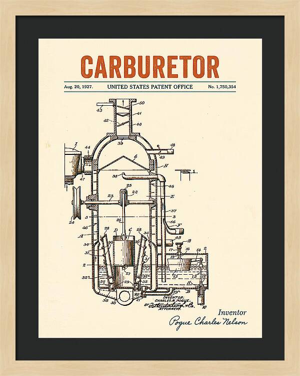 Carburetor Retro Patent Us1750354a
