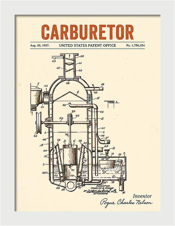Carburetor Retro Patent Us1750354a