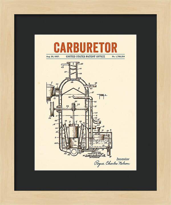 Carburetor Retro Patent Us1750354a