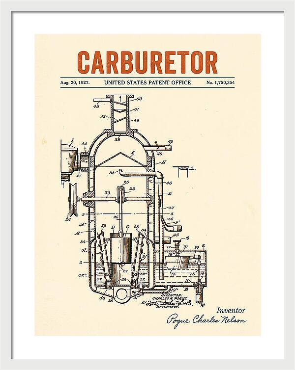 Carburetor Retro Patent Us1750354a