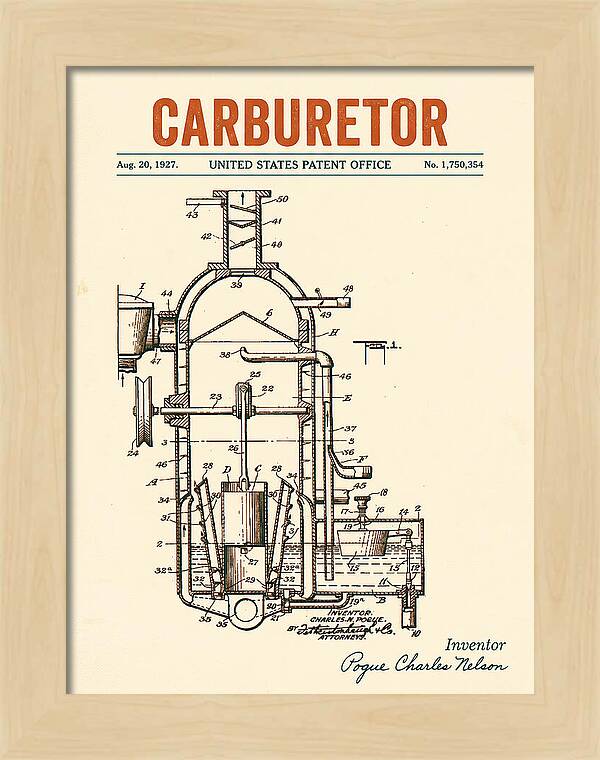 Carburetor Retro Patent Us1750354a