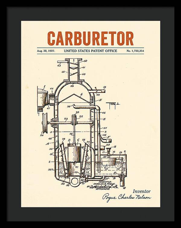 Carburetor Retro Patent Us1750354a