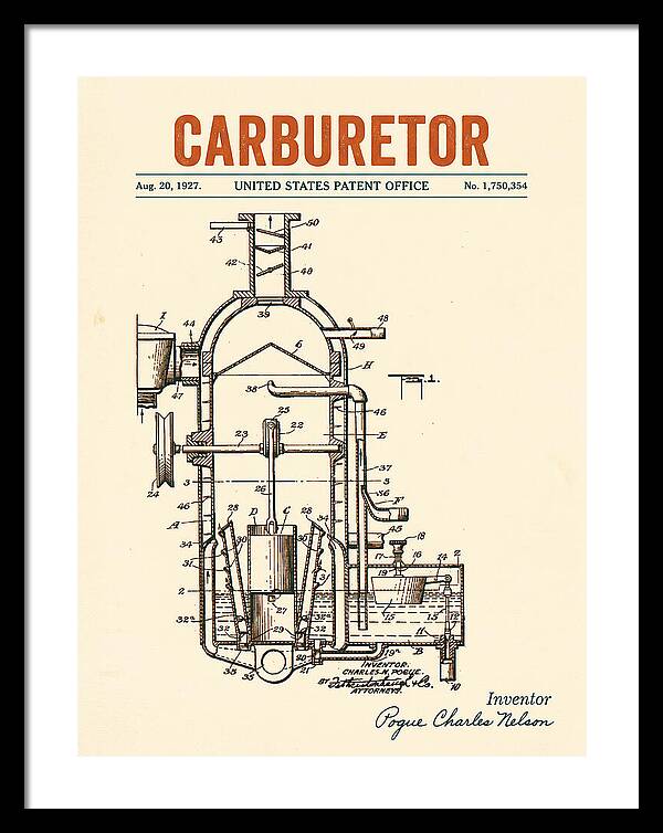 Carburetor Retro Patent Us1750354a