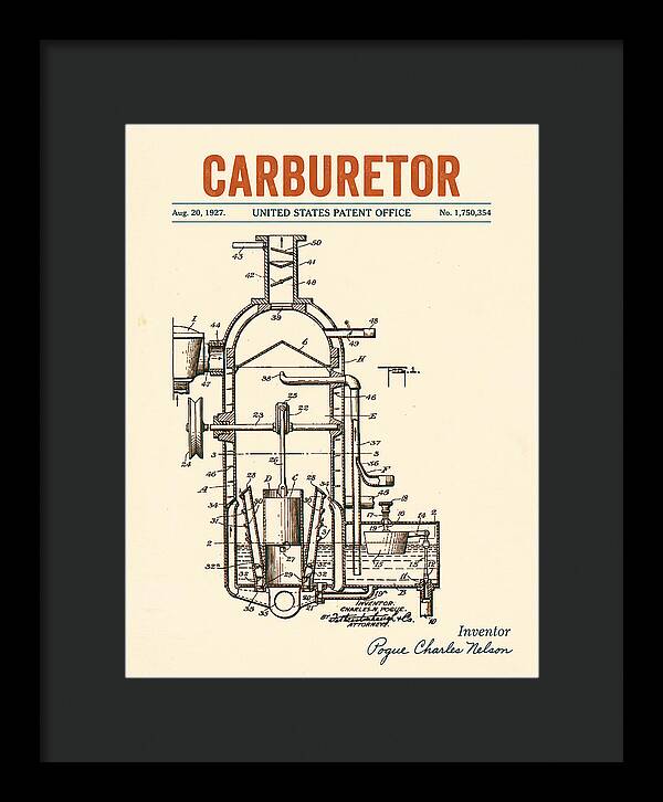 Carburetor Retro Patent Us1750354a