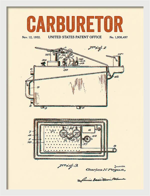 Carburetor Retro Patent Us1938497a