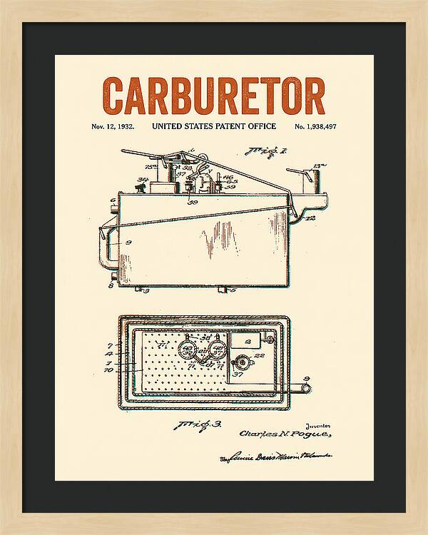 Carburetor Retro Patent Us1938497a