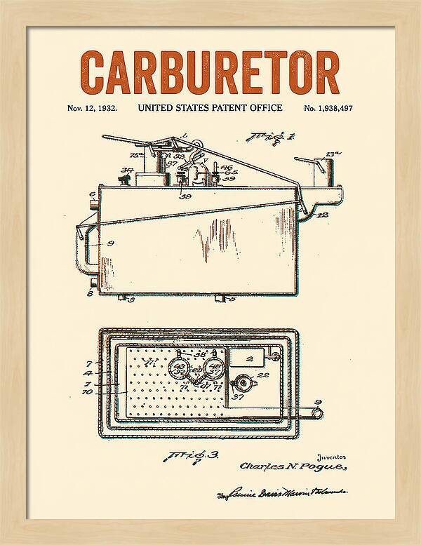 Carburetor Retro Patent Us1938497a